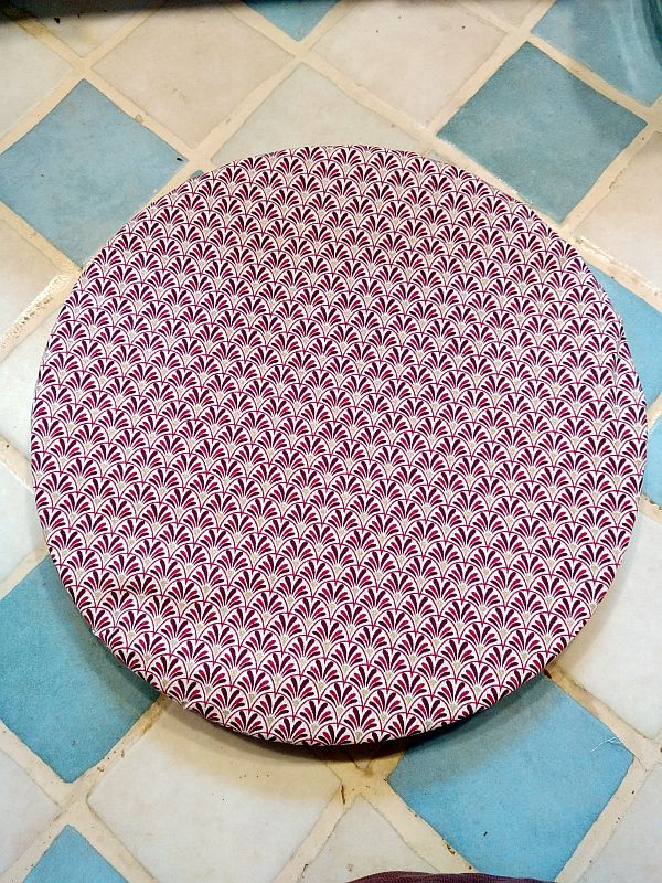 Couvre-plat grand modèle Eventails bordeaux miniature 2