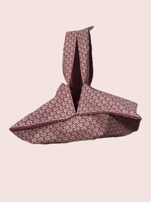 Sac à tarte décor Eventails bordeaux – photo 1