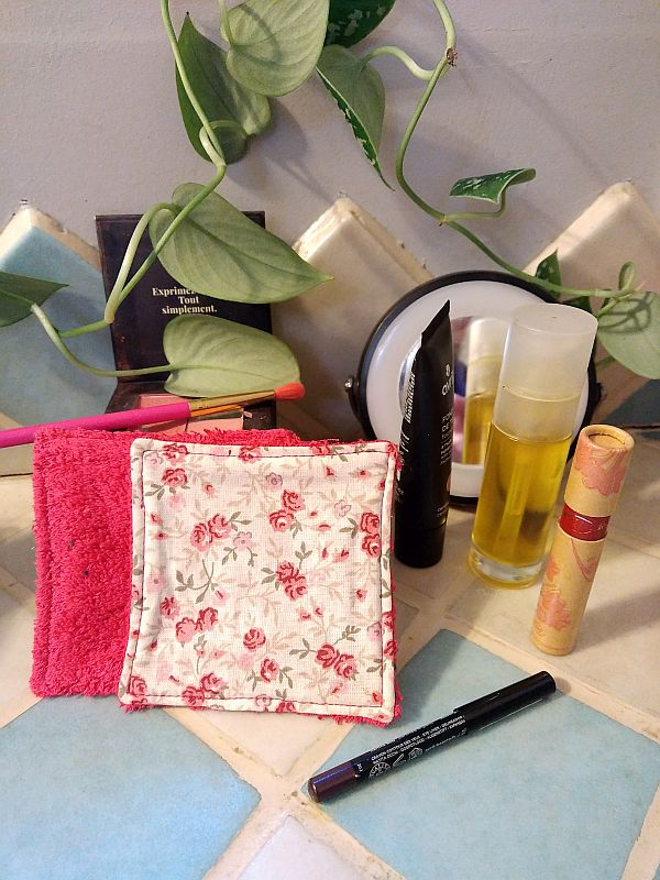 Lingettes démaquillantes lavables mini roses – photo 1
