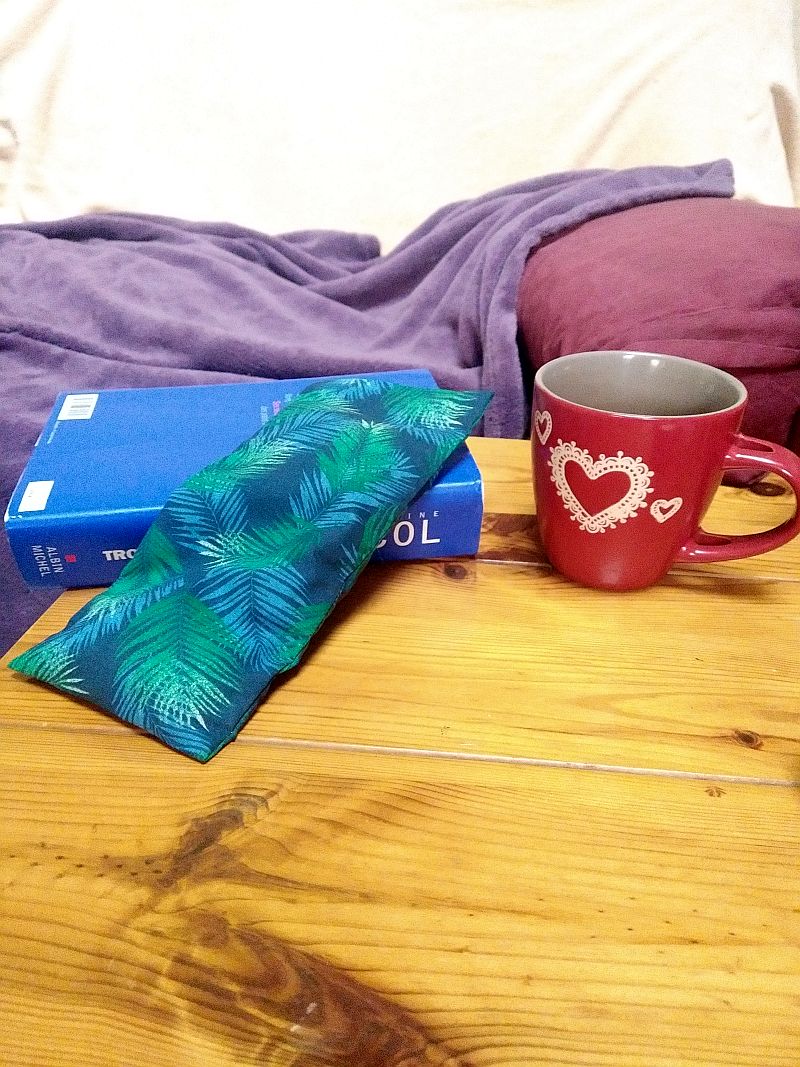 Masque de repos pour les yeux/bouillotte sèche Plumes