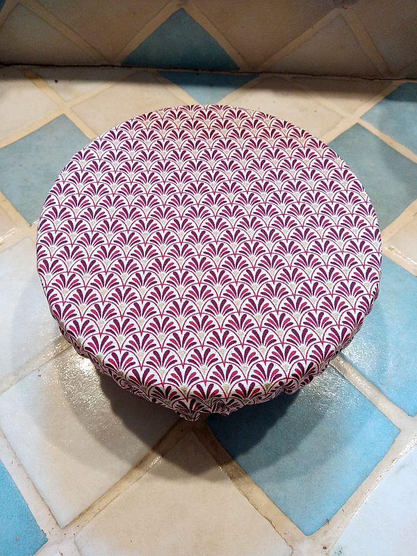 Couvre-plat moyen modèle Eventails bordeaux miniature 2