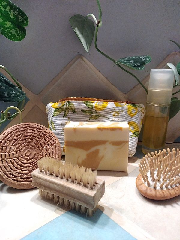 Pochette imperméable à savon Citrons (à l'unité sans savon) – photo 1