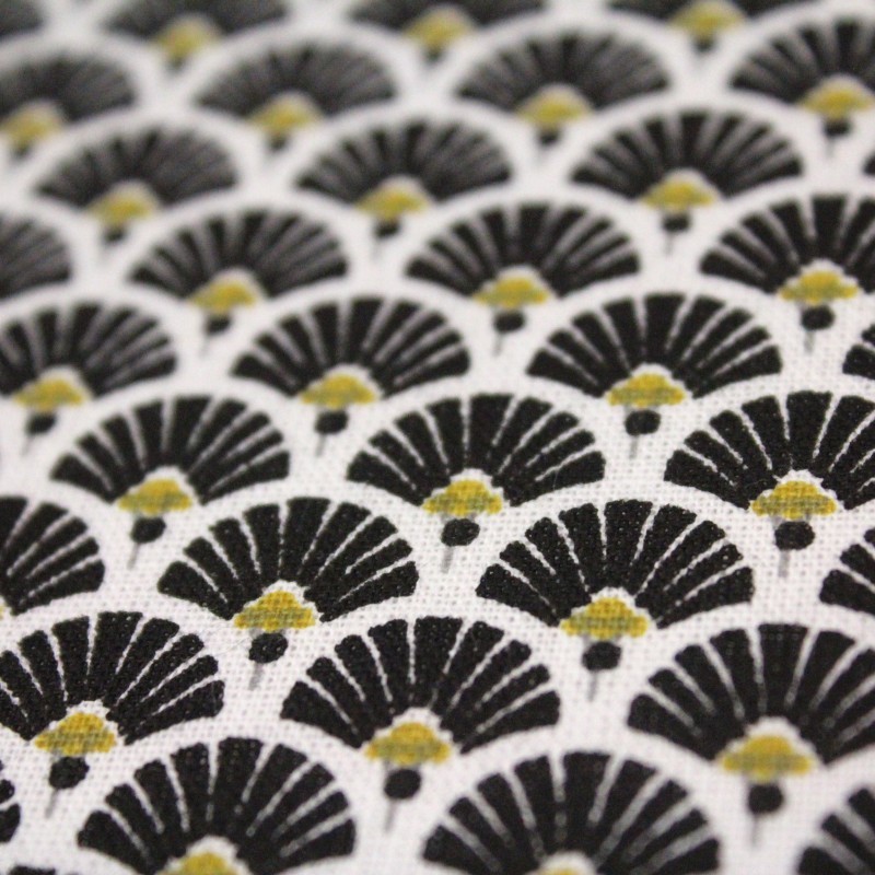 Lingettes démaquillantes lavables éventails noirs miniature 3