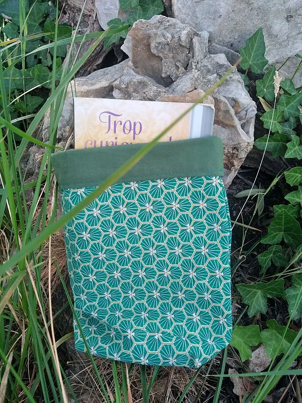 Pochette à livre verte
