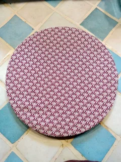 Couvre-plat grand modèle Eventails bordeaux miniature 2