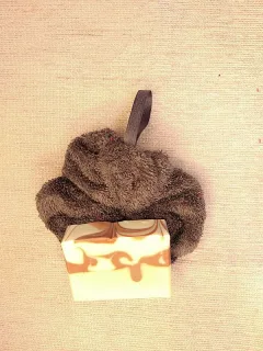 Fleur de douche lavable éponge grise miniature 1