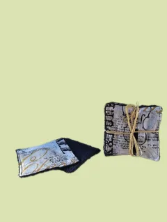 Lingettes démaquillantes lavables Musique/noir (lot de 5) miniature 3