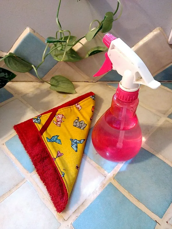 Essuie-tout lavable lot Origami/grenat