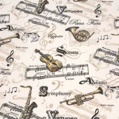 Lingettes démaquillantes lavables Musique  (lot de 5) miniature 4