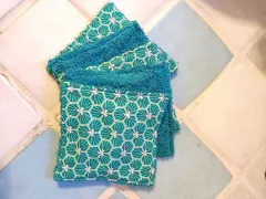 Lingettes démaquillantes lavables vert Christelle (lot 5) miniature 2