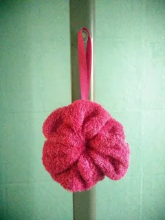 Fleur de douche lavable éponge fuschia miniature 2