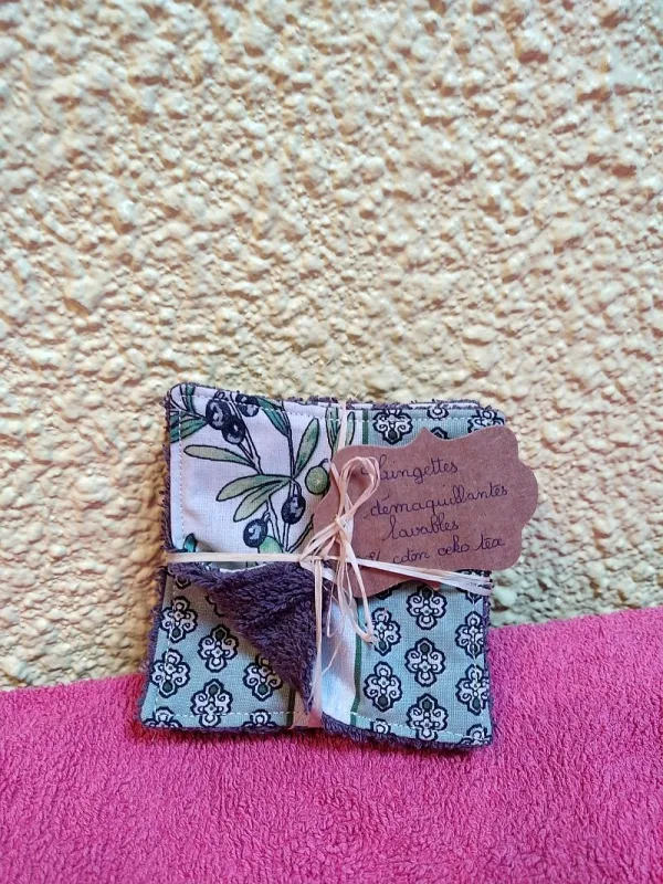 Lingettes démaquillantes lavables Olives