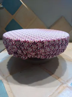 Couvre-plat moyen modèle Eventails bordeaux miniature 1