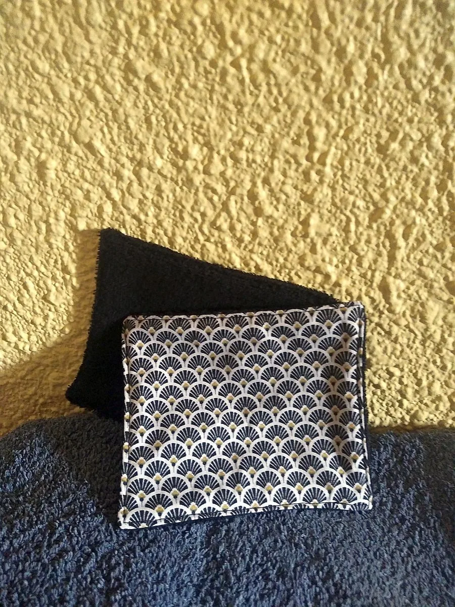 Lingettes bébé lavables Anny/éponge noire (lot de 7) – photo 1