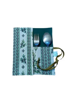 Etui couverts et serviette Olives (à l'unité) miniature 2